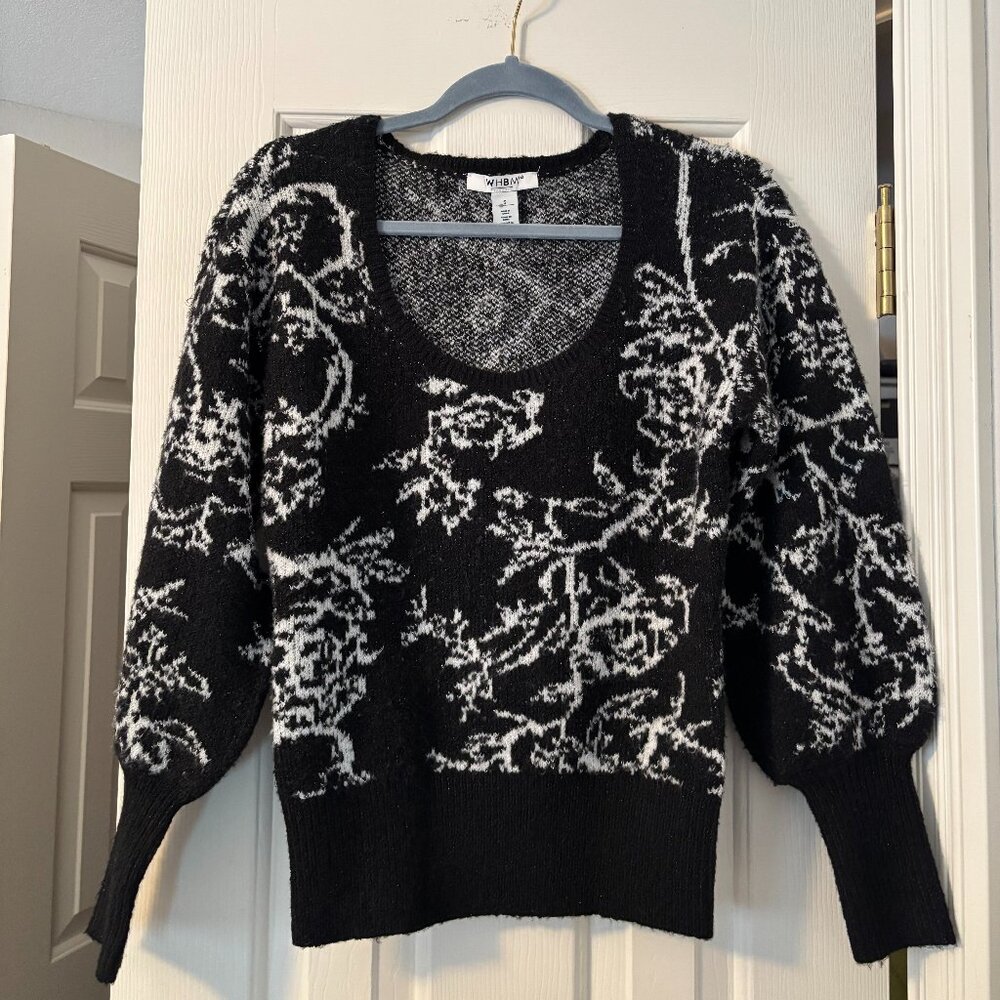 WHBM Perfect condition black and white sweater
